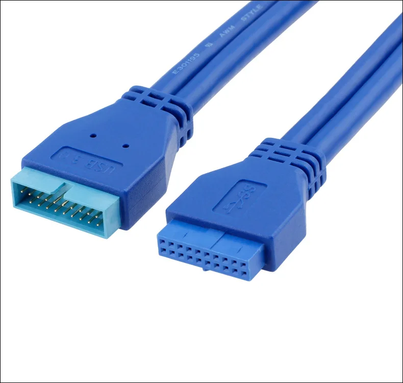

50 см USB3.0 20Pin "папа" в USB 3,0 20 контактный разъем кабель-удлинитель для материнская плата 20pin Header адаптер кабель удлинитель для головок