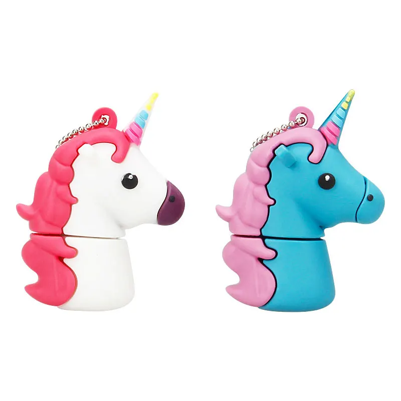 pendrive Unicorn usb flash drive cartoon usb stick 4GB 8GB 16GB 32GB 64GB 128GB flash memory Animal free custom logo& delivery