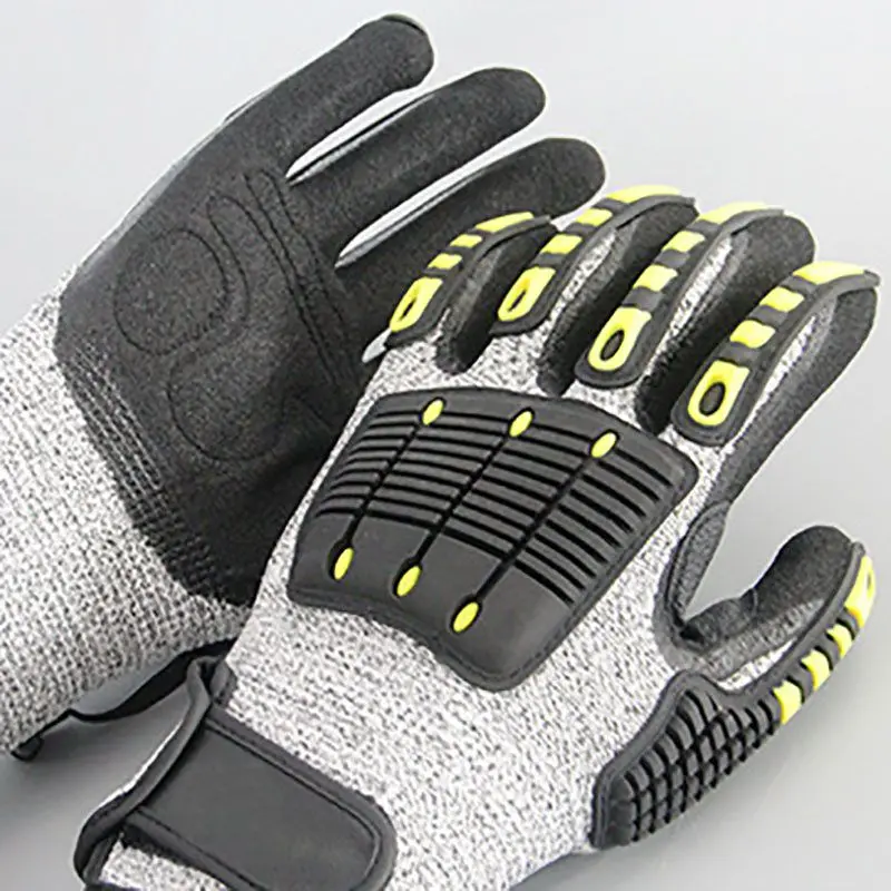 Outdoor Anti-collision Rescue Mechanical Gloves Non-slip Wear-resistant Oil Proof Shockproof Hand Protection Safety Work | Спорт и