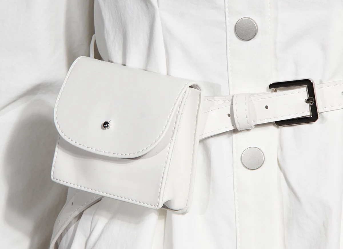 

Autumn New 2020 Single-breasted Mini Shirt Dress for Women Pockets Long Sleeve White Cotton Dress Women's Clothing