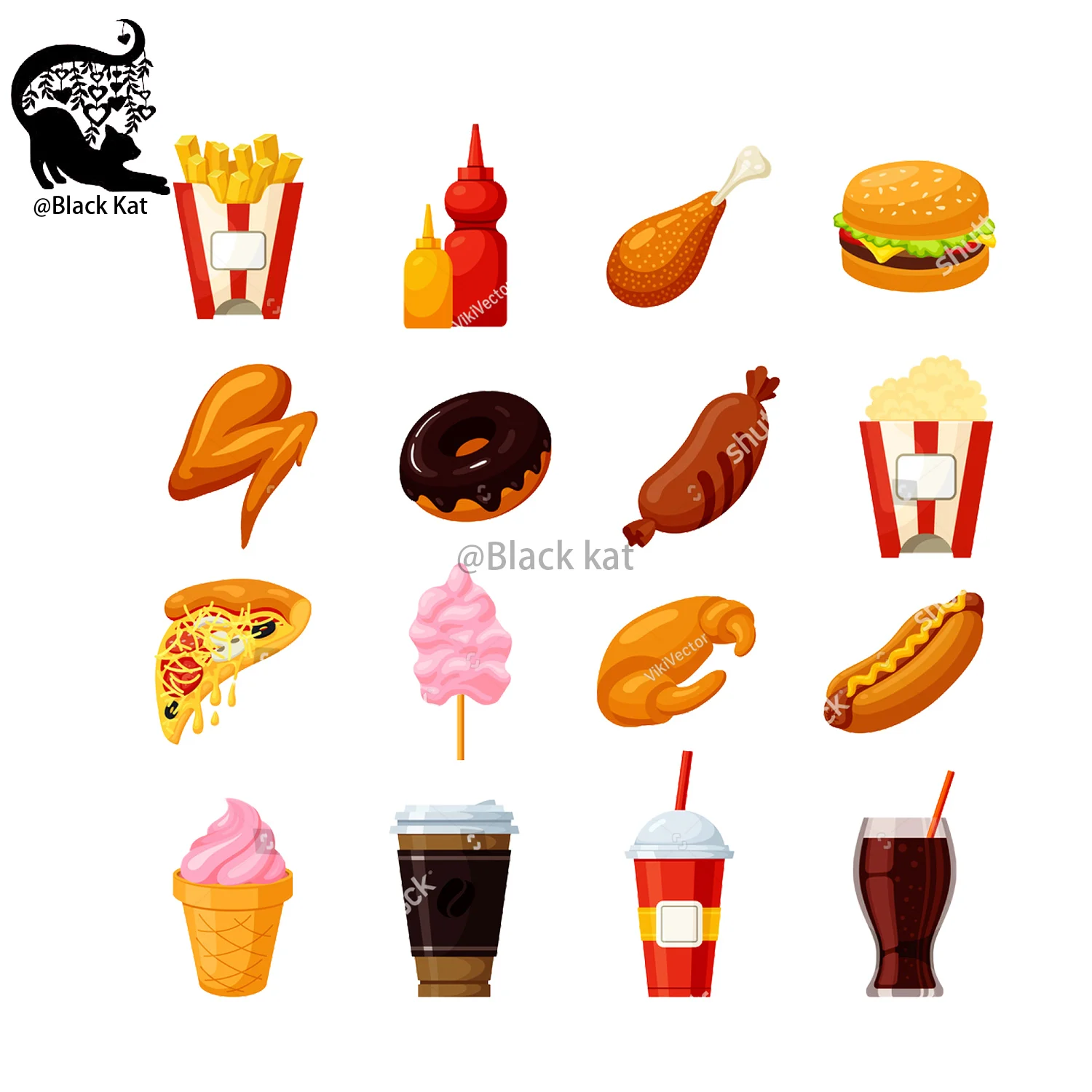 16Pcs Different Drinks Food Set Cutting Dies Ham Pizza Chicken Burger Coke Donut  DIY Scrapbook Metal Stencil For Gift Card