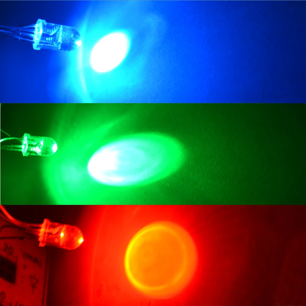 500 шт. 5 мм круглый 4pin F5 RGB светодиодный светодиод общий катод трехцветный