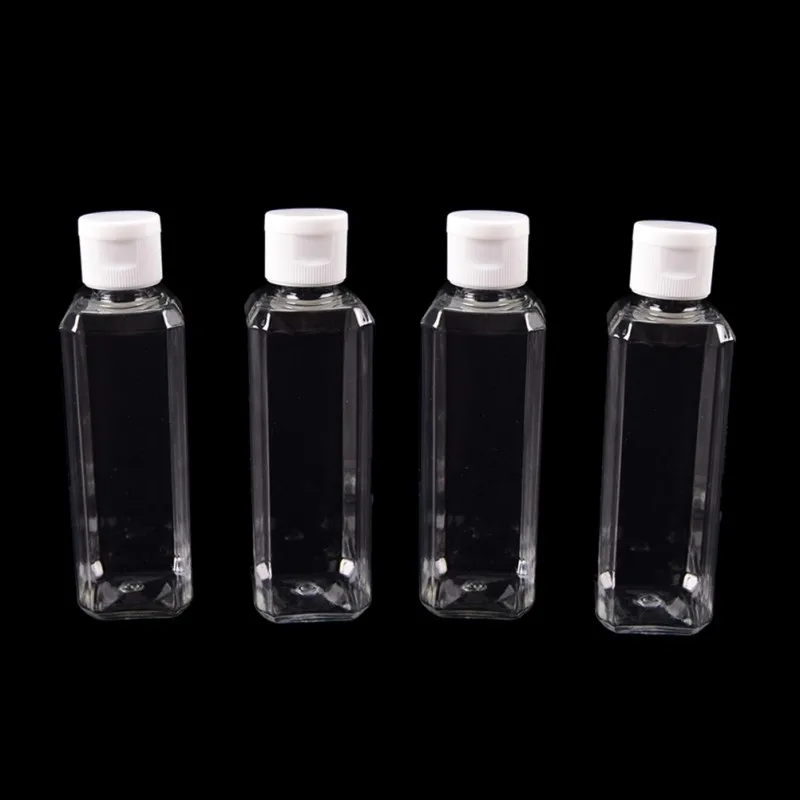Flip Cap Refillable Bottle Transparent Small Simple Empty Bottles Container Makeup Liquid Cosmetic Jar | Красота и здоровье