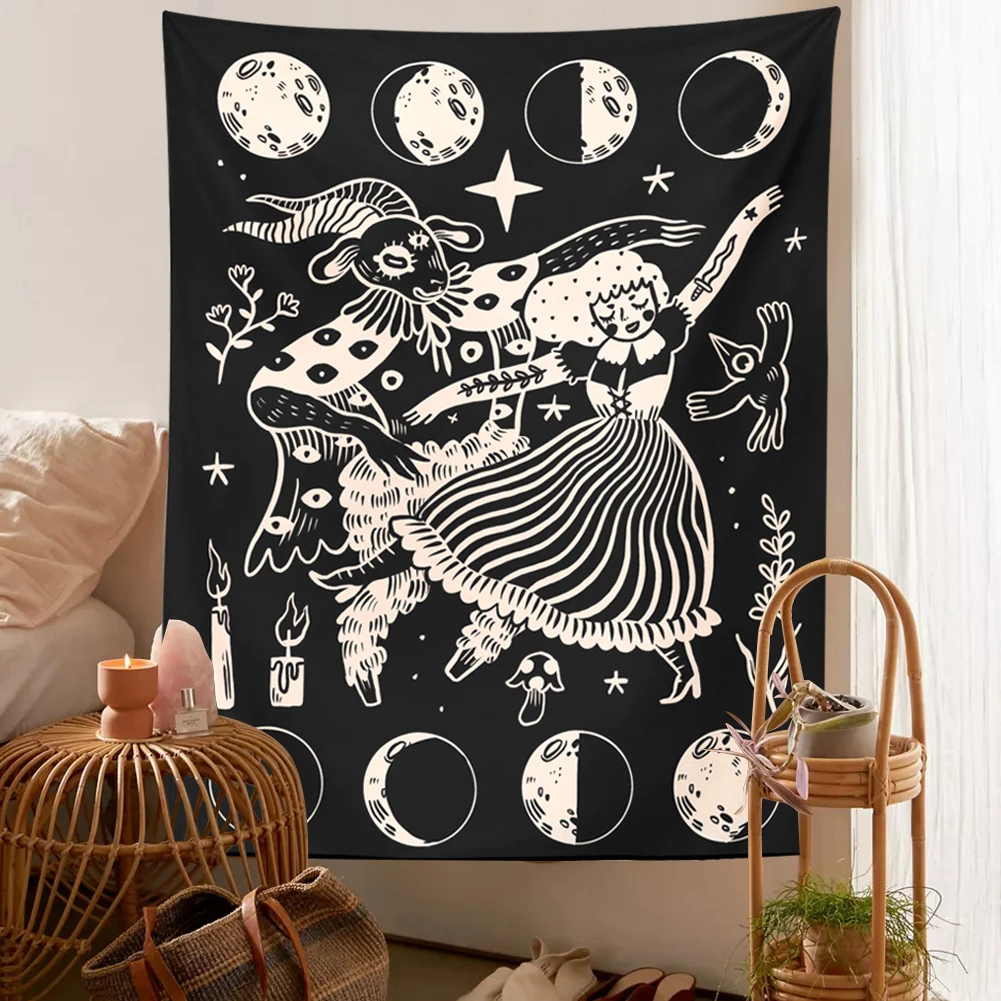 Настенная подвеска в виде черной Луны украшение для спальни гостиной | Дом и сад