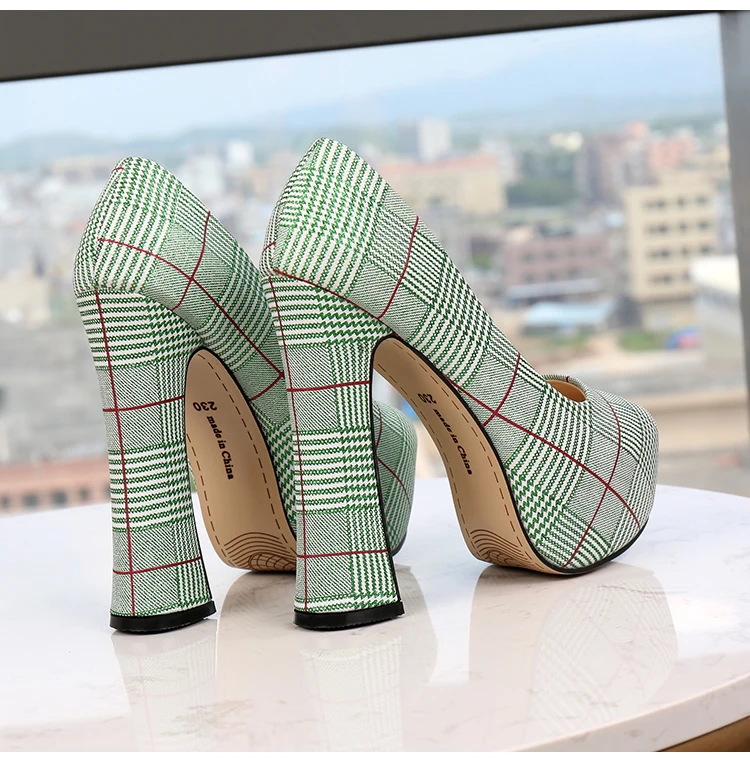 Новинка Сезон весна осень Женские туфли Туфли лодочки на каблуке 14 см и высокая