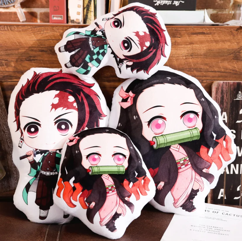Подушка с принтом аниме Kimetsu no Yaiba плюшевая игрушка Kamado Tanjirou Nezuko Q veision подушка