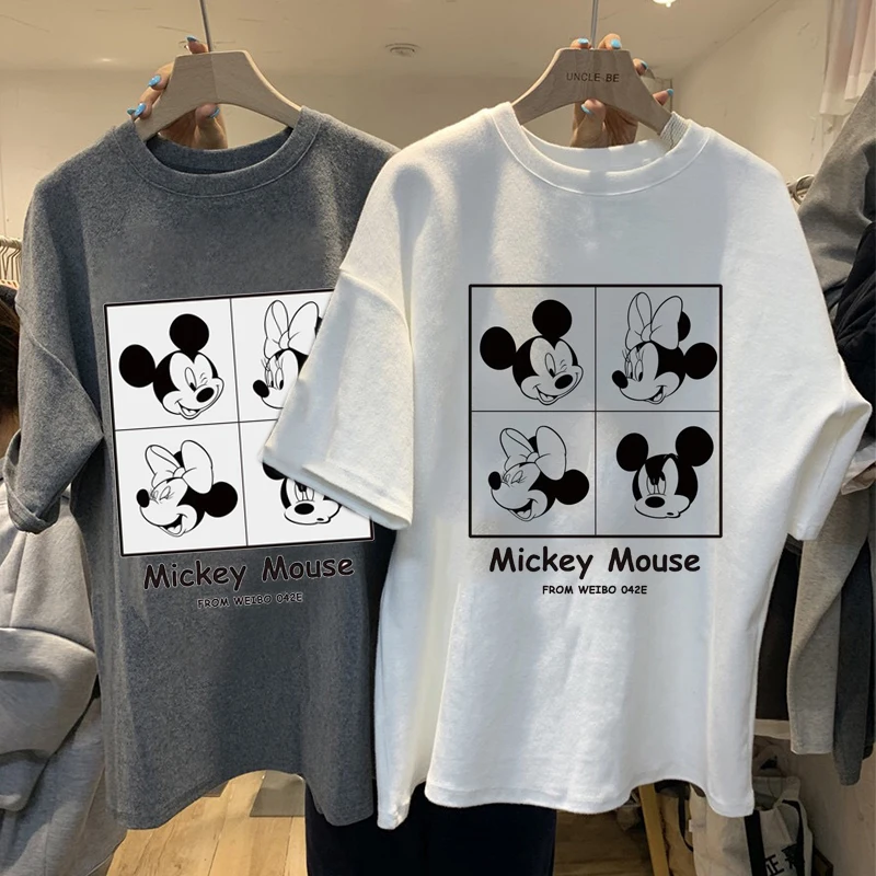 Camiseta Disney Микки Маус для женщин remera coreana holполноценная манга ropa para hombre y