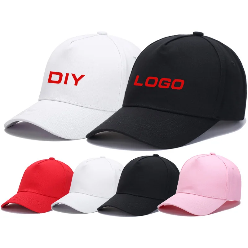 Бейсболка WZCX с напечатанным логотипом регулируемая однотонная Кепка унисекс