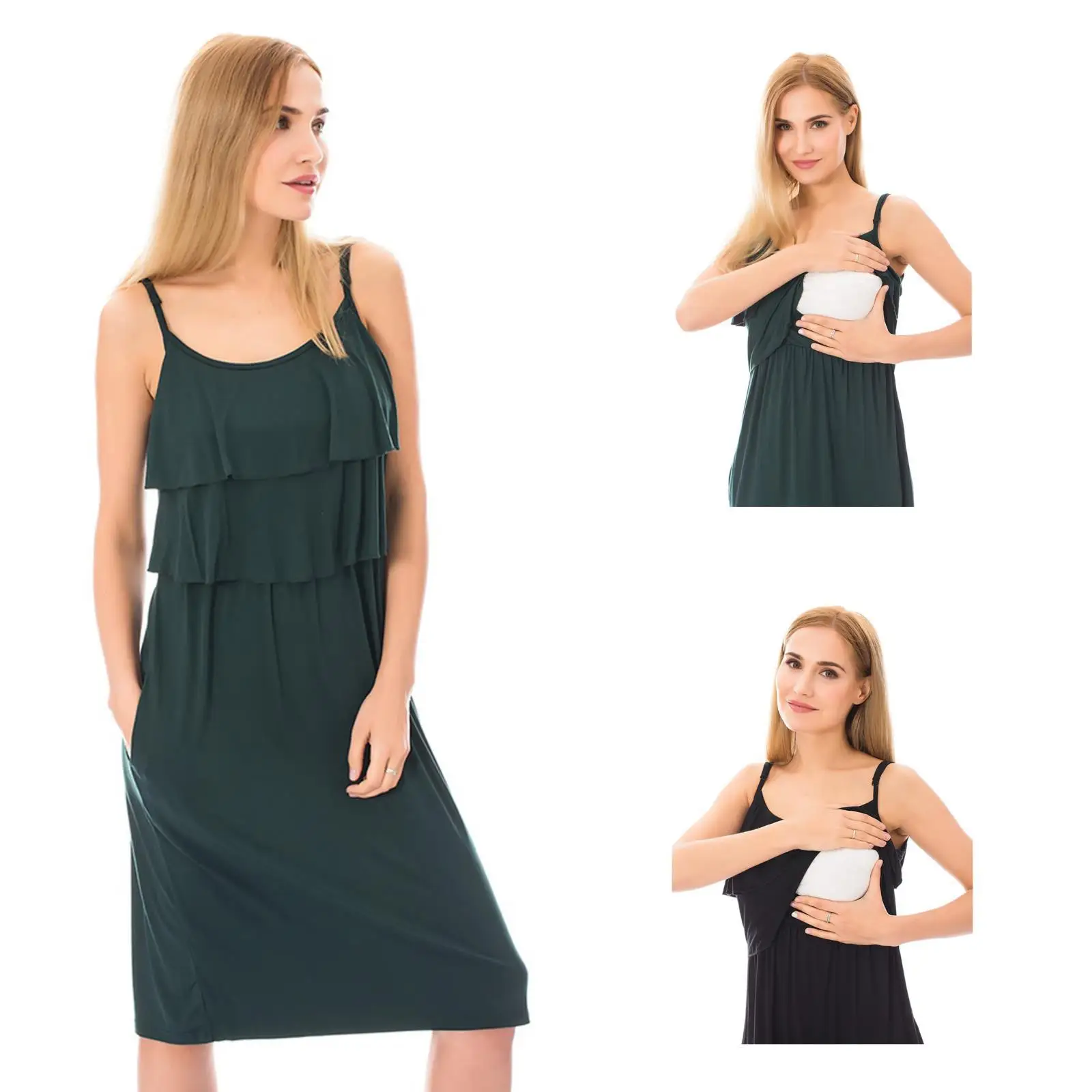 2019 весенне-осеннее платье для кормящих матерей одежда беременных женщин