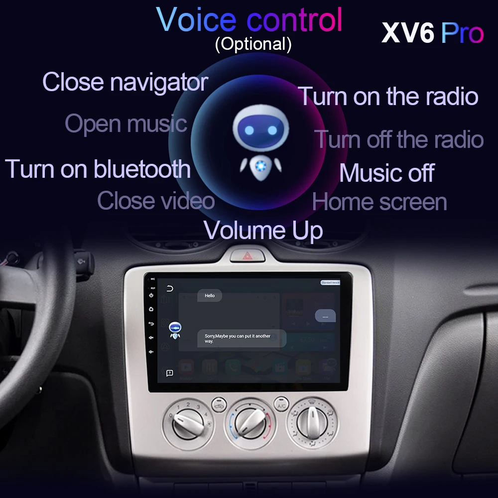 Автомагнитола XIMA Pro мультимедийный проигрыватель 2DIN на Android 10 0 для ford focus EXI MT 2 3 Mk2