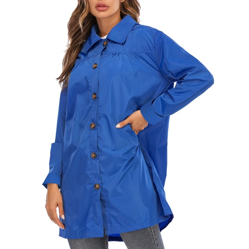 Женский легкий дождевик Женская водонепроницаемая уличная куртка с капюшоном
