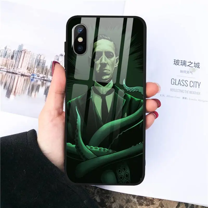 

cool lovecraft film festival Phone Case Tempered glass For iphone 11 12 PRO MAX X XS XR 5C 6 6S 7 8 plus
