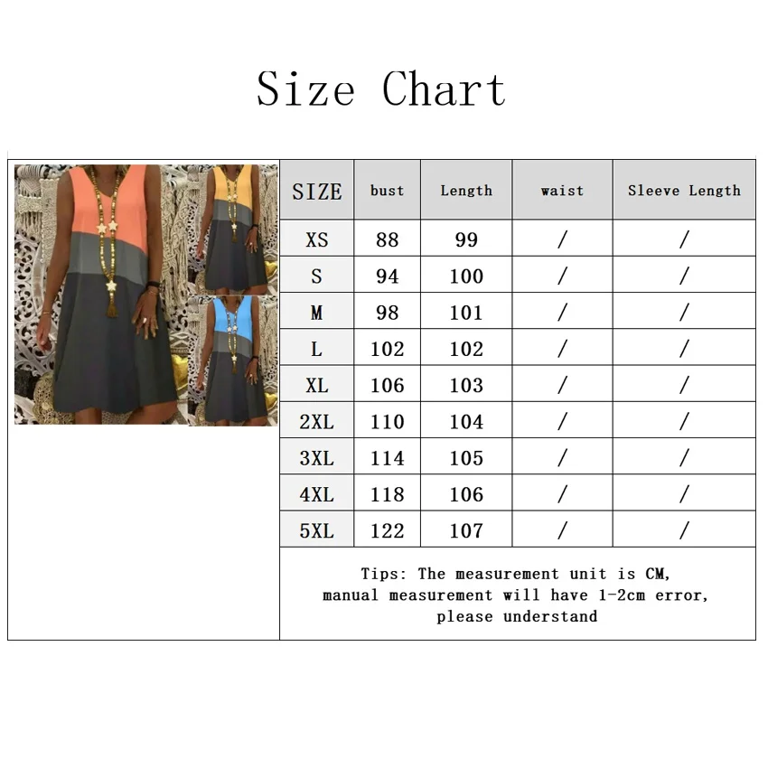 

Women's Fashion Loose Casual Floral print V neck Multicolor Summer dress Sleeveless dress