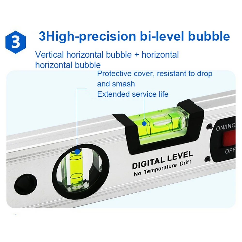 Цифровой Инклинометр с вертикальным считыванием ЖК дисплей вращением на 360 ° 400