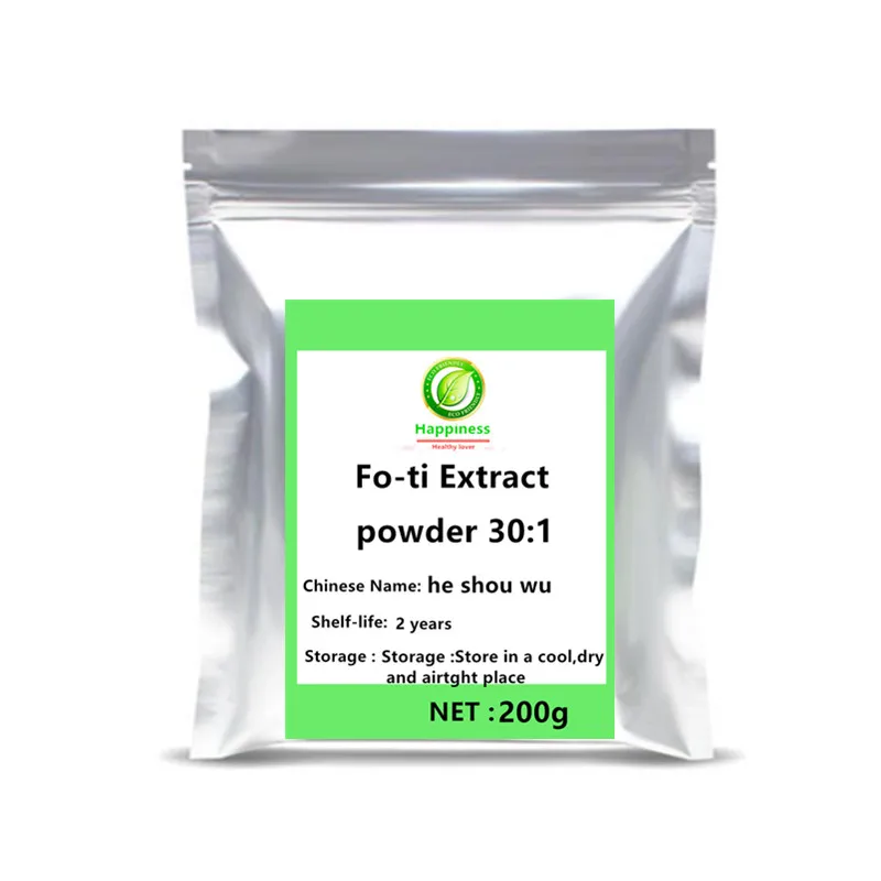 High quality Fo-ti Extract Powder Polygonum multiflorum root He shou wu adjustable women/men sex Promoting hair growth free ship |