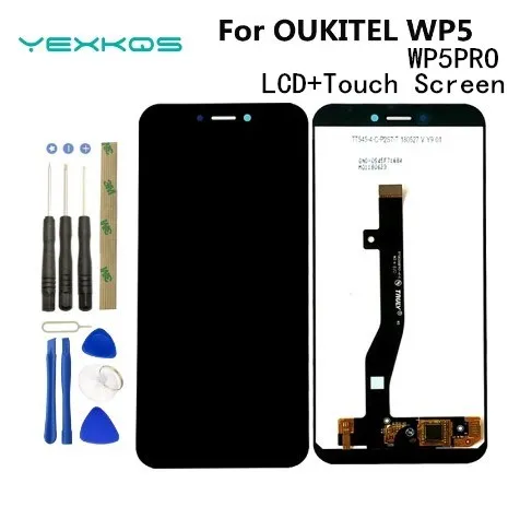 5 дюймов Оригинальный Oukitel WP5 ЖК дисплей и кодирующий преобразователь сенсорного