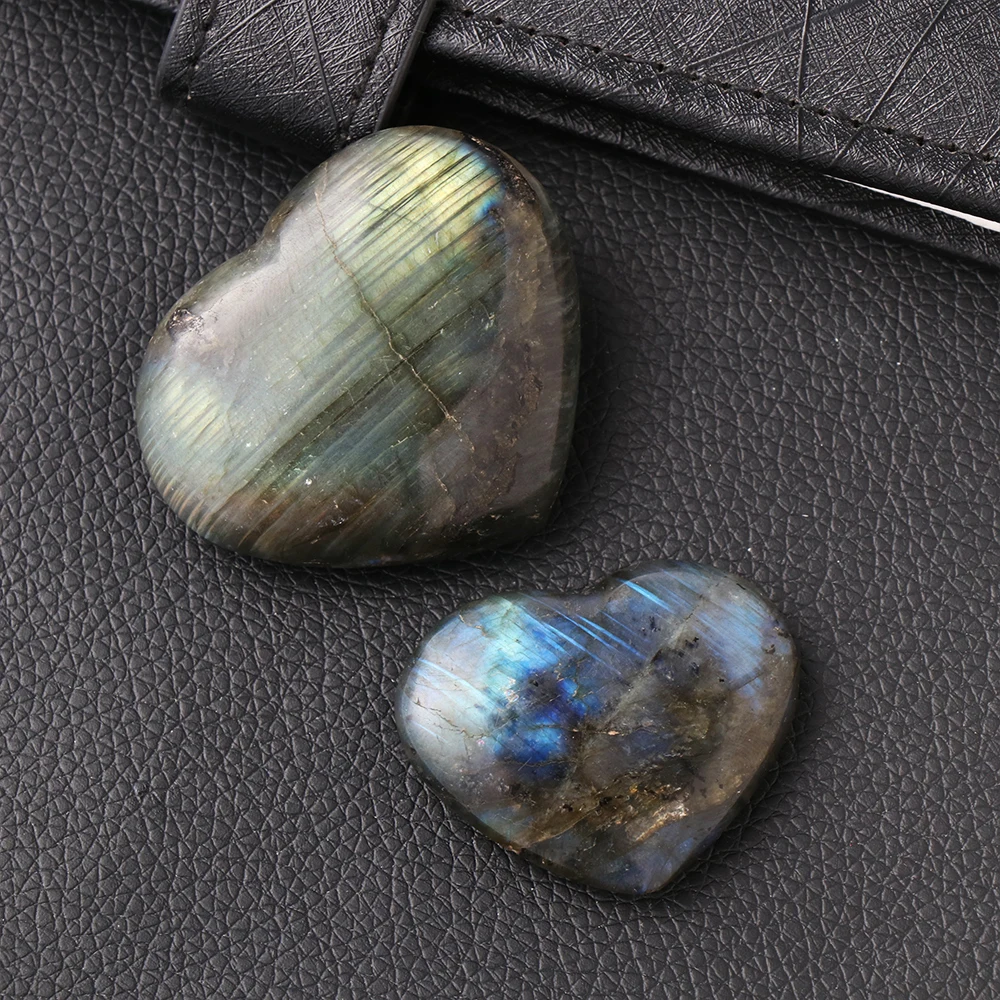 Натуральный лабрадорит кристаллический грубый полированный камень тонущий и в