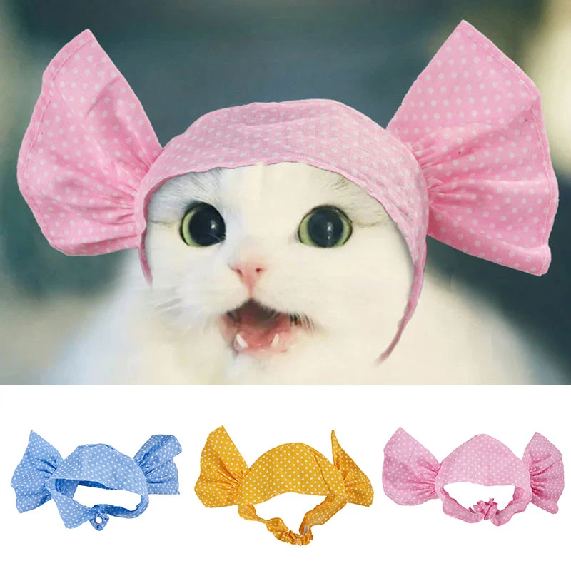 

Puppy Cosplay Accessory Outdoor Headscarf Headwear Turban Hat Pet Cap Head Cover For Cats Small Dogs