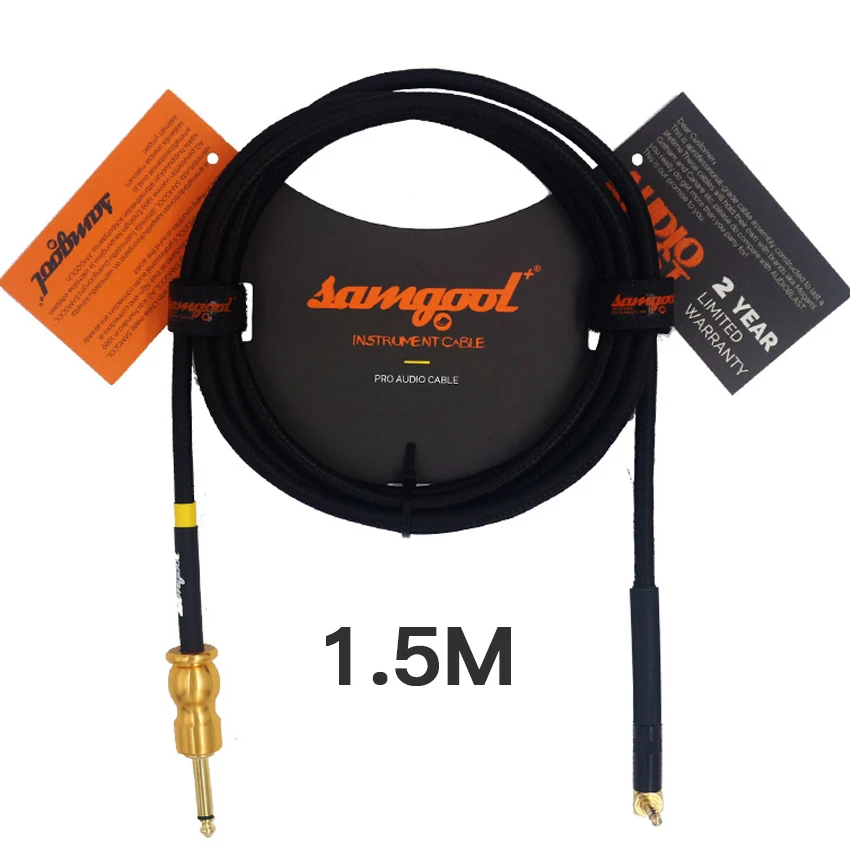 Samgool гитарный кабель 6,5-3,5 XLR звуковая карта записывающий инструмент Частотная линия электрогитара аудио кабель - Цвет: 1.5M