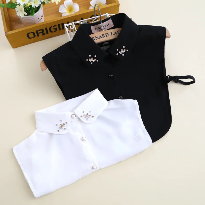 

Fashion aesthetics Korean version students go false collar women's shirt collar hand-nailed beaded false collar false collar
