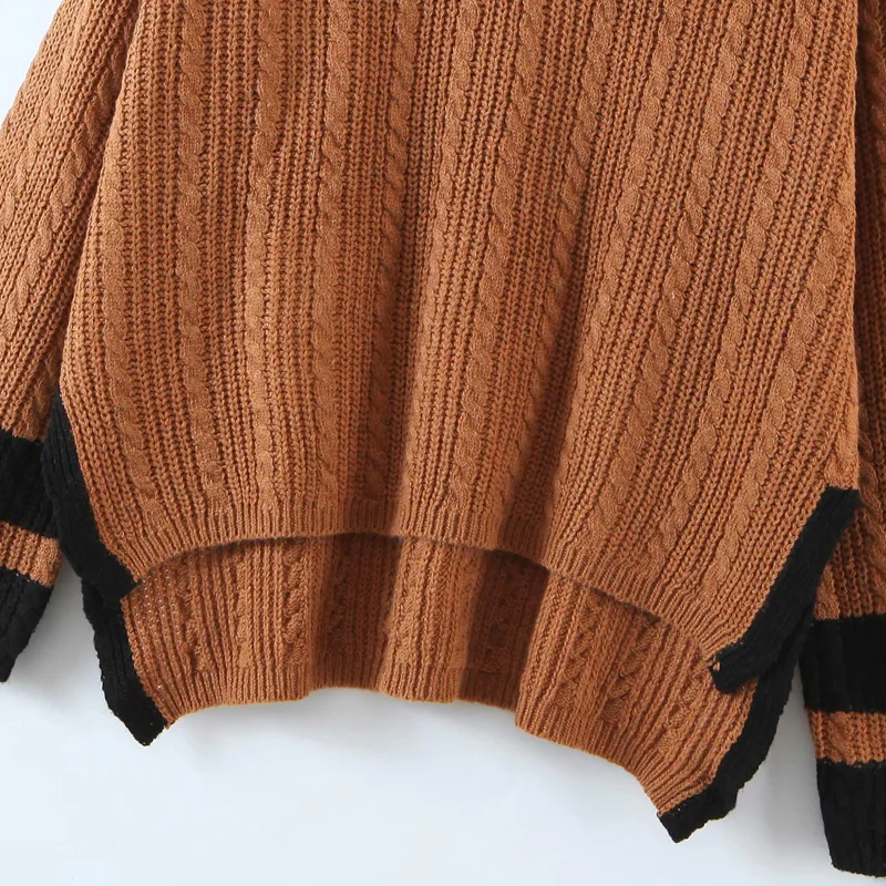 

2020 New Autumn Winter Women Sweaters Mixed Colors Pullovers Sweater Warm Long Sleeve Loose Vintage Sweater Tops Lady Sweater