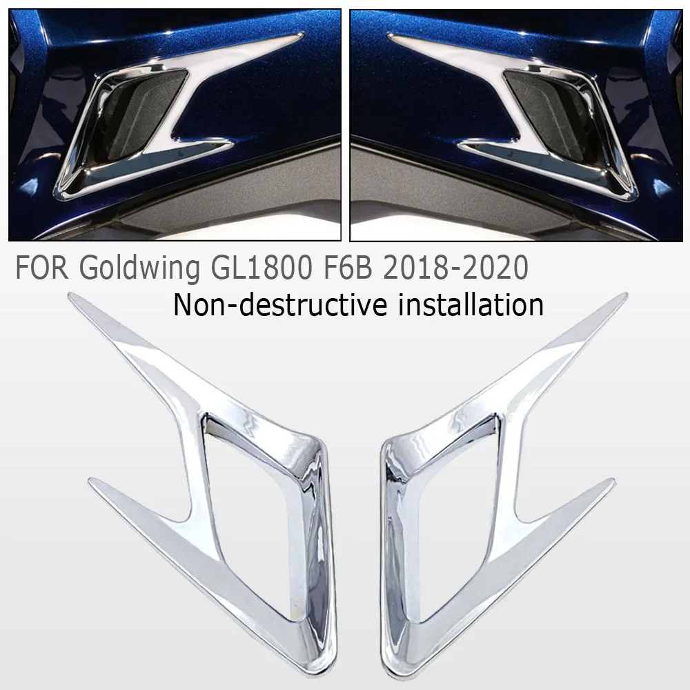 

For Honda Goldwing GL1800 2018 2019 2020 Front Fender Accent Decoration Trim Motorcycle Chrome Accessories ABS Plastic