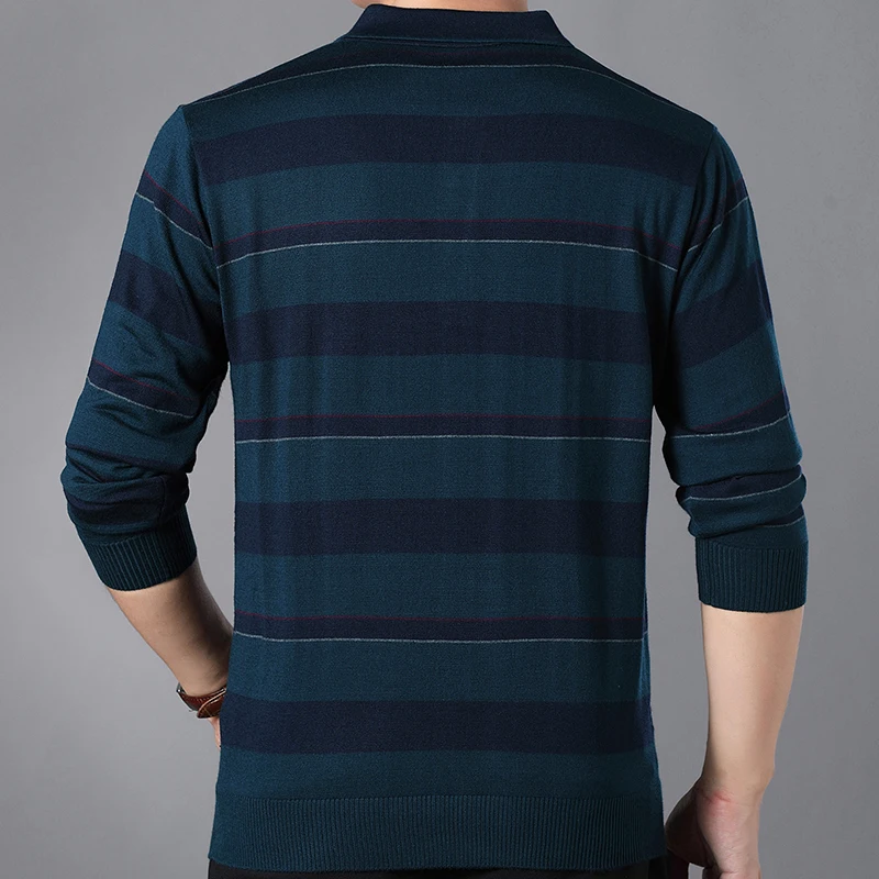 2022 брендовая Повседневная полосатая рубашка поло с длинным рукавом для фитнеса