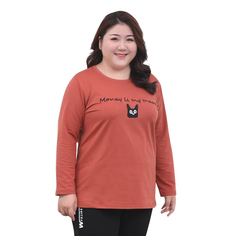 

2020 5XL 6XL 7xl Plus Large Size Long Sleeve T-shirt Women Casual Female Clothes Basic Tops Neck Lady Tees & Tops O-neck Autumn