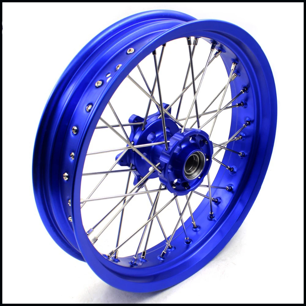 3 5/5 0 17 дюймов. Набор колёс для супермото HUSQVARNA FE FC TE TC 125 250 350 450 2014 2019 Supermotard с синим