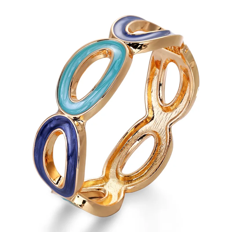 

Fashion Vintage Drop Oil Metal Punk Bracelet Multiple Circle Cuff Bracelet &Bangle for Women Retro Wedding Jewelry New