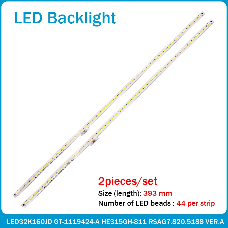 Enlarge 10 pcs/set LED backlight bar HE315GH-B11 RSAG7.820.5102 for LED32K160JD GT-1119424-A 44 LEDs 393MM new