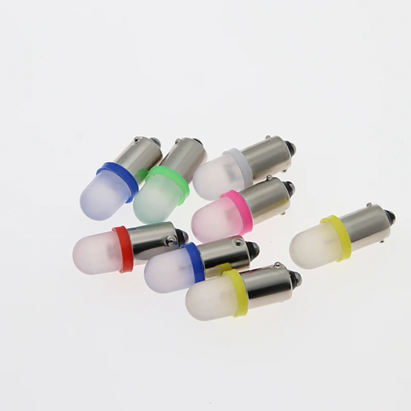 100 штук BA9S T4W #44 #47 Основание с матовым объективом. Различные цвета доступны. Без полярности AC DC 6V 6.3V Led-лампы для игрового автомата Pinball Machine