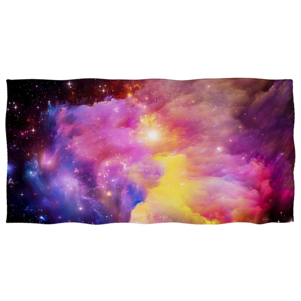 

Синие пляжные полотенца с изображением звездного неба/галактического принта, удобное банное полотенце для душа, для спортзала, для плавани...