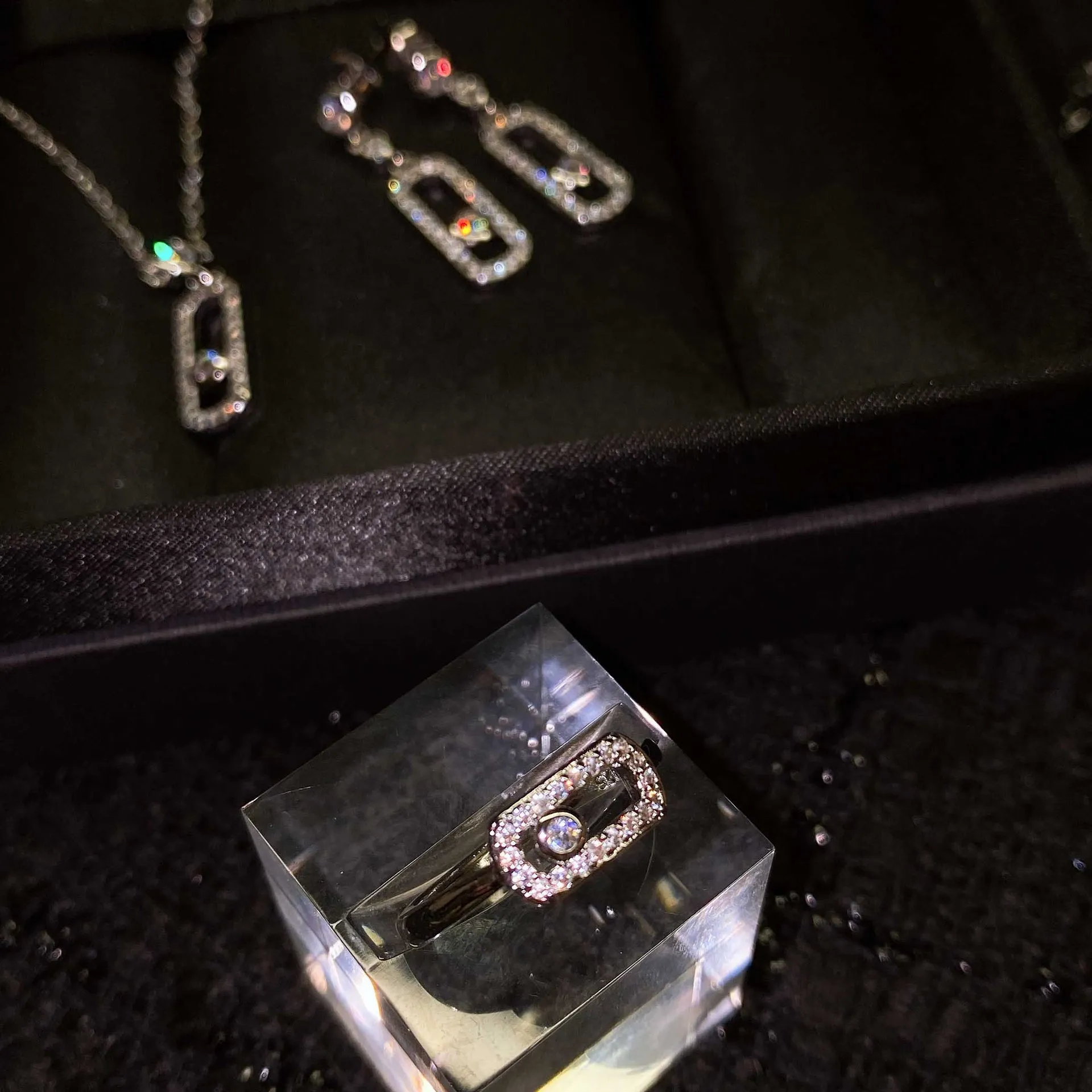 QTT модный дизайн геометрической формы булавки ювелирные наборы Нежный Циркон