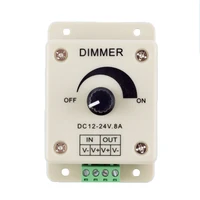 1pcs dc 12v 24v 8a adjustable led dimmer switch driver single color light power supply controller1