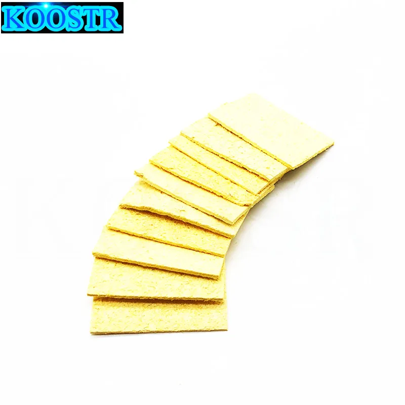 10 шт. желтая Чистящая губка для прочного электрического сварочного паяльника |