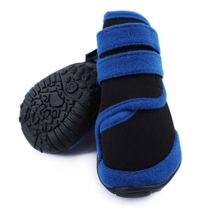 

4pcs/set Dog Boots Waterproof Shoes for Dogs with Rugged Anti-Slip Sole for Small Medium Large Dog Outdoor Pet Supplies Blue Red