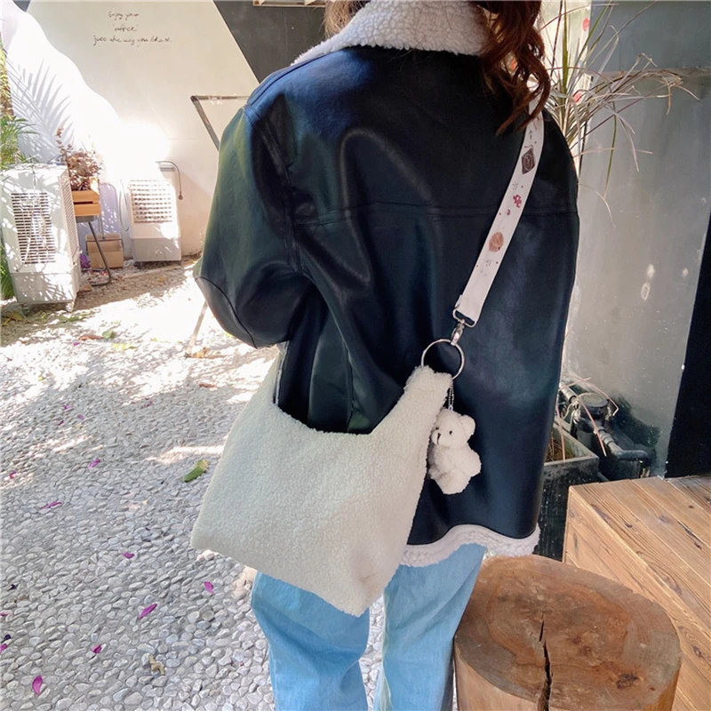 Оригинальная зимняя сумка Youda Женская плюшевая большой вместимости Большая