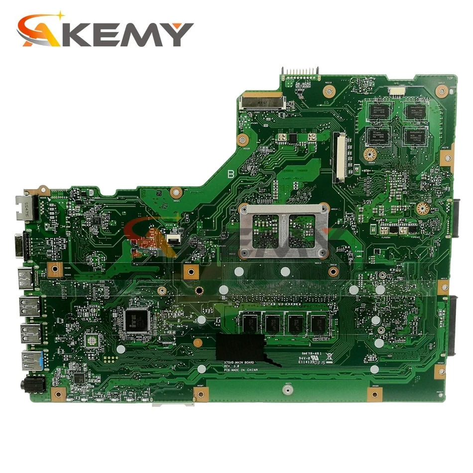 Материнская плата AKEMY X75VD для ноутбука ASUS X75VB X75VC X75A X75V оригинальная материнская