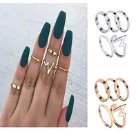 5pcs smooth rings set for women fashion casual engagement on fingers vintage unique girls boho jewelry party ring gifts