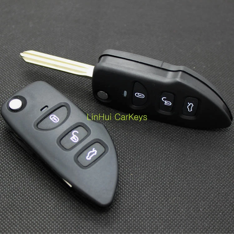 PINECONE для KIA CARENS 3 кнопки Uncut Blade модифицированный пульт дистанционного управления пустые ключи ABS корпус Латунное лезвие 1 шт