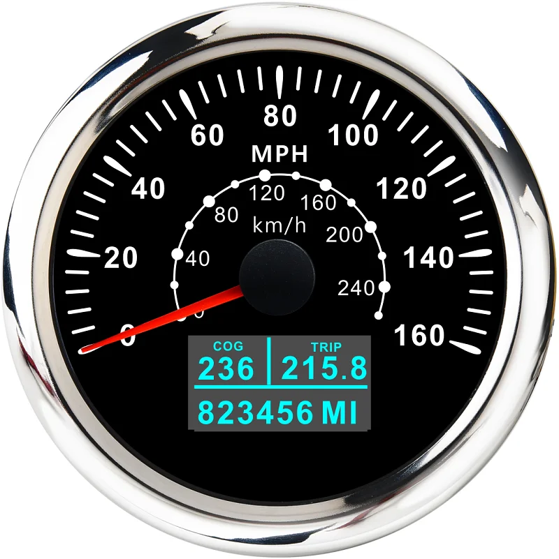 

3 in 1 Multifunction GPS Speedometer 160 mph 240 km/h Speedometer with COG TRIP Total mileage and 7 colors backlit