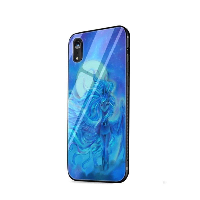 Чехол для мобильного телефона стекло iPhone Apple XR X XS Max 5 5S SE 6 6S 7 8 Plus чехол My Little Pony Luna