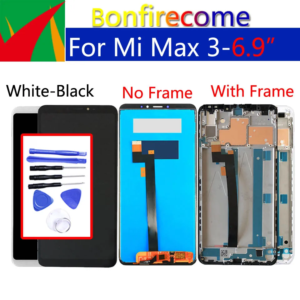 6," дисплей для Xiaomi Max 3 lcd сенсорный экран дигитайзер с рамкой Замена для Xiaomi Max3 дисплей в сборе