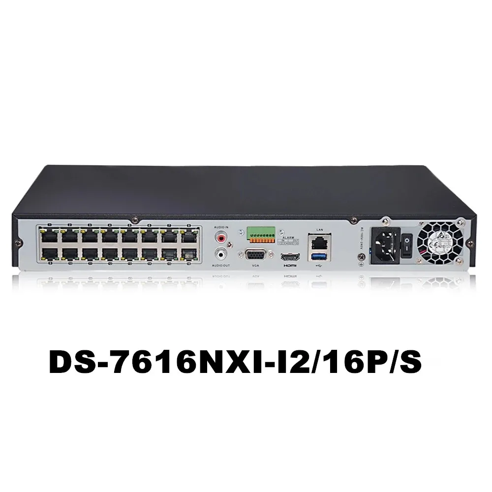 Hikvision 4K POE NVR AcuSense 1U 8POE DS-7608NXI-I2/8 P/S 16POE DS-7616NXI-I2/16 для IP-камеры видеорегистратор