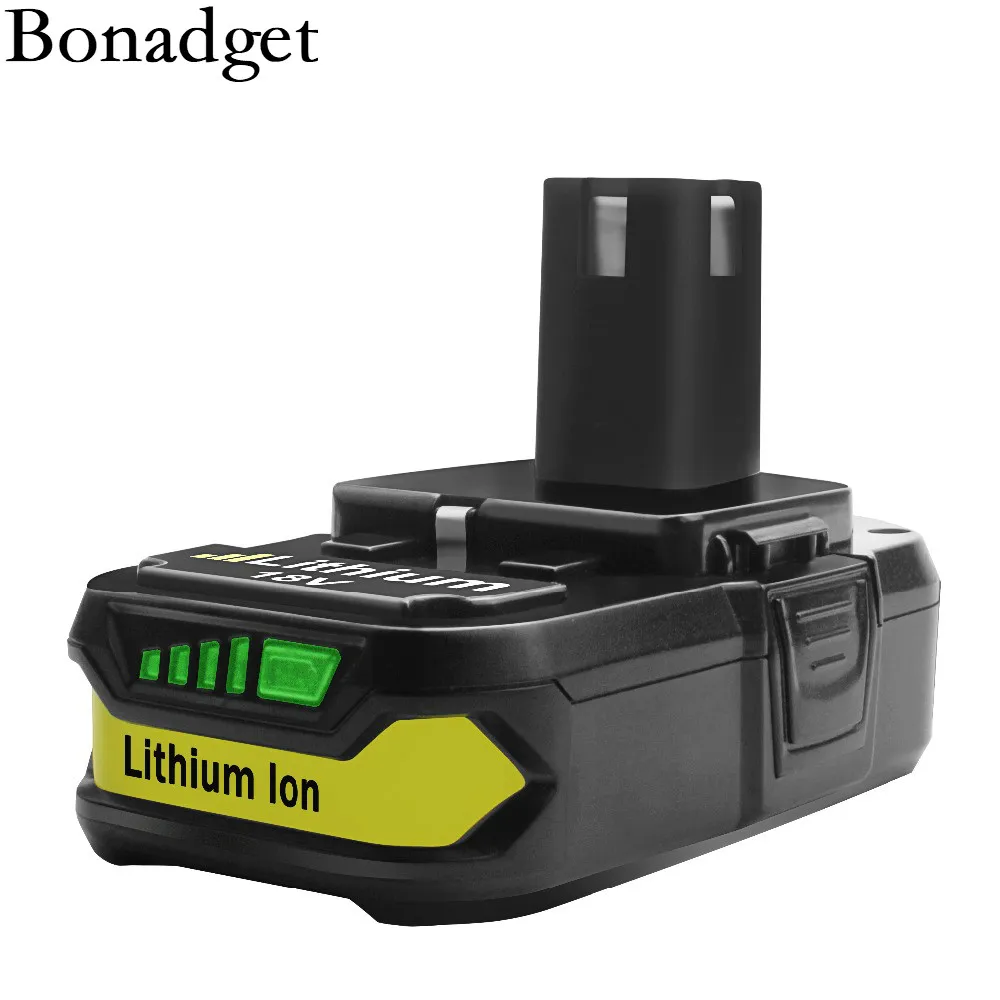 Bonadget 18V 3000 мА/ч P107 Батарея Замена для Ryobi P104 P105 P102 P103 аккумуляторная литий-ионный