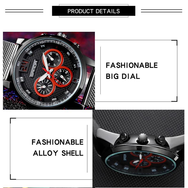 SANDA Мужские кварцевые наручные часы Лидирующий бренд модные спортивные