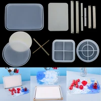 round rectangle coaster base silicone mold dinner dish fruit large storage plate tray epoxy resin mold for diy home decor crafts