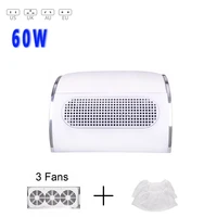 60w vacuum cleaner dust collector with big power fan cleaner manicure collector for manicure tools nail art equipment