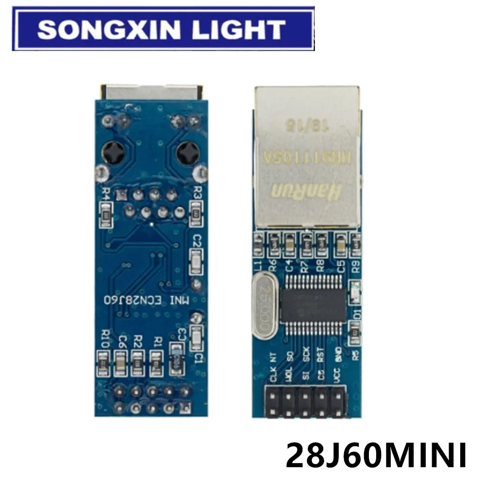 1 шт. ENC28J60 SPI интерфейс сетевой модуль Ethernet (мини-версия) | Электронные компоненты и